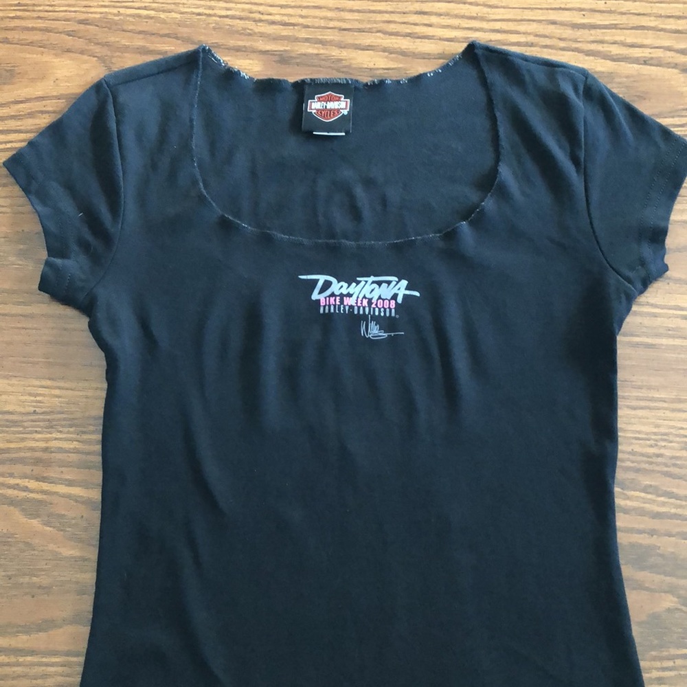Harley-Davidson 2008 Daytona Bike Week Raw Collar Tshirt